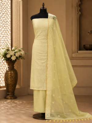 malai chandrere suit dupatta with bottom set